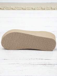 New Arrival Best Selling Apricot Flat Platform Thick Heel Elastic Band EVA Sandals Suitable For All Occasions - Apricot - View 6