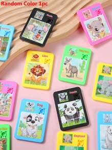 1 set Juguetes de rompecabezas de dibujos animados de animales lindos - Regalos de fiesta de cumpleaños, premios, relleno de piñata, cajita de tesoros (colores aleatorios)