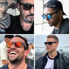 MAXJULI Polarized XL/XXL Sunglasses For Big Heads Men And Women,UV Protection Rectangular Sun Glasses 8806 - Black/Gray+Black/Gray - View 6