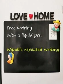 1 件磁性白板冰箱贴纸，可擦除磁性备忘录书写板，磁性冰箱贴纸用于记事、日程表、备忘录、日历（不含记号笔），高品质厂家直销