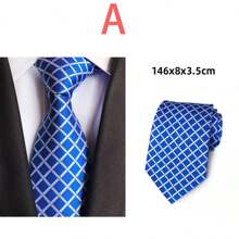 1 Bộ Phụ Kiện Suit Nam: Cà Vạt Họa Tiết Paisley Sọc Có Túi Vuông Và Khuy Măng Sét - Lựa Chọn Quà Tặng Lý Tưởng - Nhiều màu - Xem 1
