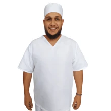 Ekete Umbanda Candomblé Masculino Filá Touca Gorro de terreiro - Branco - Visão 3