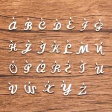 個性風格：52個/2套鋅合金字母吊墜，A-Z項鍊和手鍊吊墜-理想的DIY禮物 - 時尚 - 查看 1