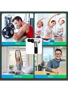 Cotsoco Fascial Muscle Massage Gun, 6 Speeds Cordless Handheld Deep Tissue Neck Back & Muscle Massager Gun - 銀色 - 查看 8