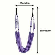 1pc Cuerda / Arnes de yoga aéreo para Split, Apertura de cadera, Estiramiento de piernas, Inversión, Flexión de espalda y Ejercicios de Espalda Baja