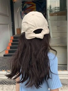 1 件装女士日式蝴蝶结太阳帽，宽边渔夫帽，夏季防晒，可搭配马尾辫，Ins 太阳帽 - 漁夫帽 - 查看 7