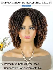 Dreadlock Synthetic Braiding Short Wigs Crochet Twist Braids Wigs Afro Curly Synthetic Braiding Wig For Women