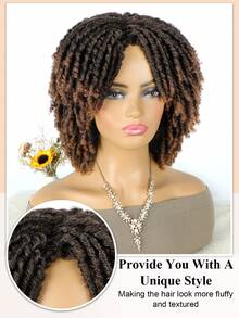 Dreadlock Synthetic Braiding Short Wigs Crochet Twist Braids Wigs Afro Curly Synthetic Braiding Wig For Women