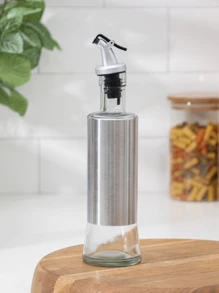 Olive Oil Cruet Cruet Olive Oil Vinegar 300 Ml Glass Stainless Steel Olive Oil Doser Kitchen Table - Xám - Xem 2