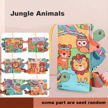 Baby Cartoon Animal Tail Cloth Book Tear Not Rotten Sound Paper Children Toddler Enlightenment Educational Clothbooks Toys Gifts - Multicolor - View 14