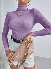 Women Sweaters - Lilac Purple - View 4