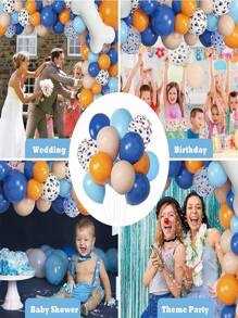 Birthday Party Supplies Balloon Garland Arch Set, Blue Orange Blush Naked Dog Bone Balloons Theme Dog Claw Balloon Set