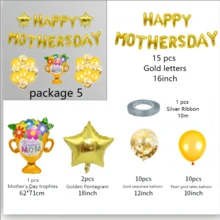 Bộ Bóng Bó Hoa Ngày Của Mẹ Kèm Cúp Hình Trái Tim & Hoa, Quà Tặng Mẹ, Trang Trí Tiệc Sinh Nhật Bằng Bóng Bay. - Nhiều màu - Xem 8