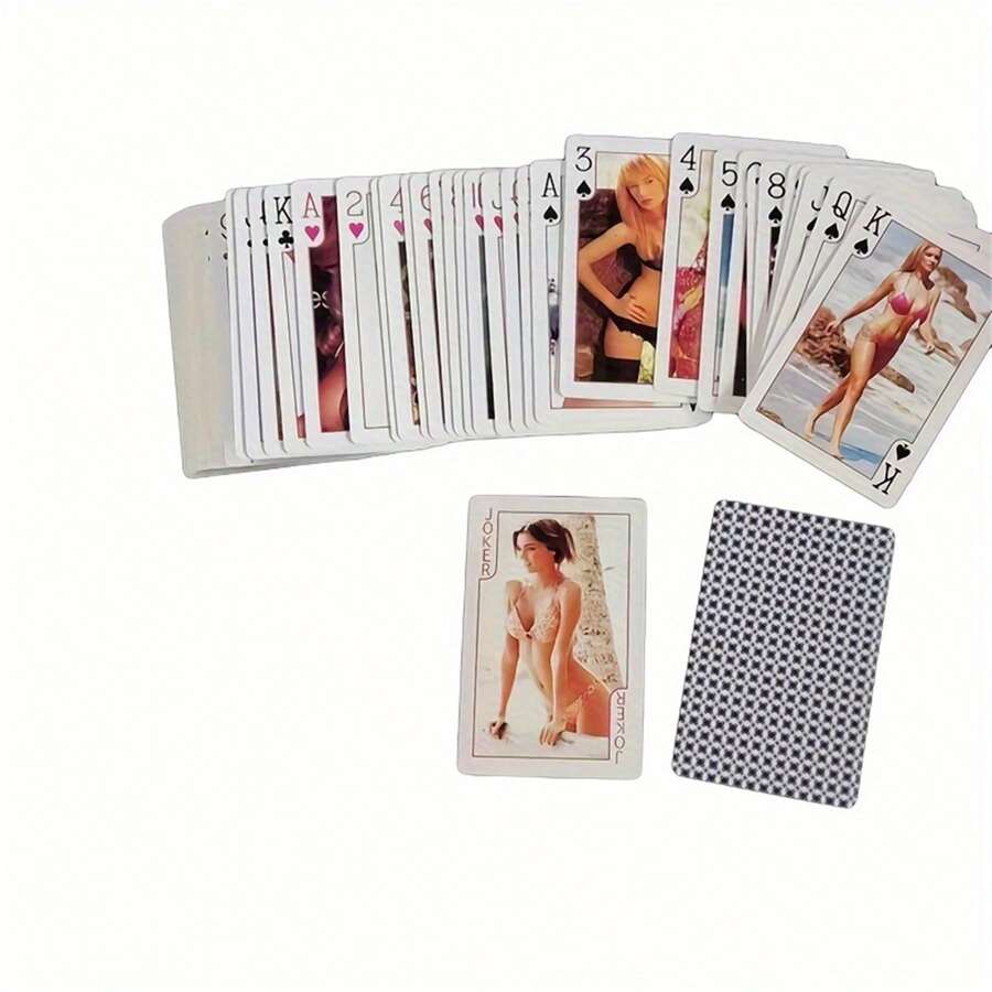 Swimwear Beauty Pattern Playing Card,Creative Playing Cards For BoardGame  Random Pattern 1pc