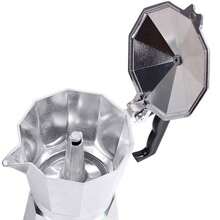 Máy pha cà phê Ý 9 cốc Máy pha cà phê espresso bằng nhôm Máy pha cà phê Ý Moka Express Ấm đun nước pha cà phê Bếp - Xám - Xem 2
