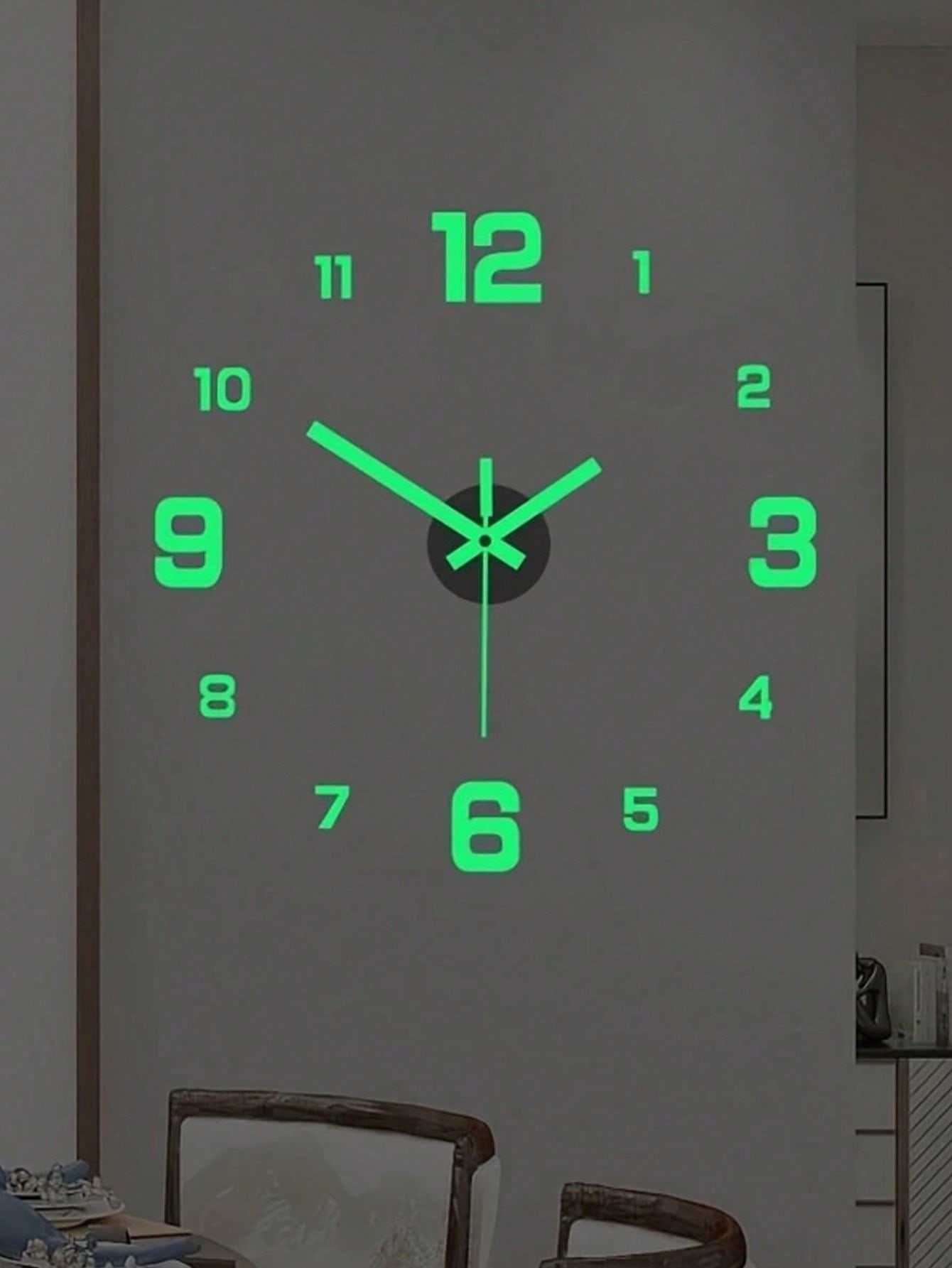 ساعة أكريليك صامتة قطعة واحدة، ساعة رقمية بسيطة وش...