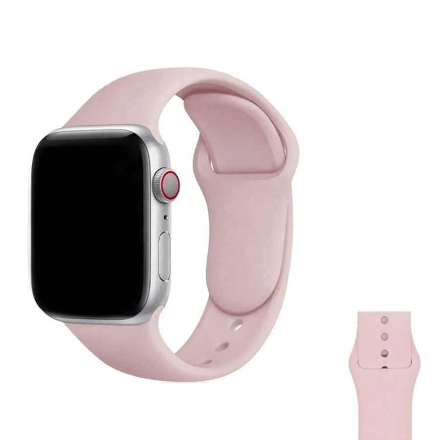 Pulseira Esportiva Smartwatch Silicone compatível Apple Watch 42/44/45mm 38/40/41mm Series 1 2 3 4 5 6 7 e IWO 8, 9 e 10