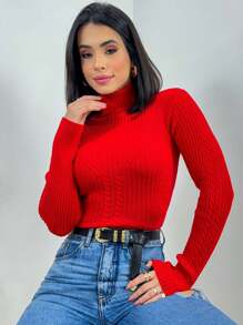 Women Sweaters - 紅色 - 查看 1