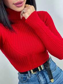 Women Sweaters - 紅色 - 查看 2