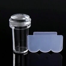 Nail Art Tool Kit 2.3 - Clear Silicone Nail Stamping Plate And Scraper Set For DIY Nail Decoration With French Manicure Stamping And Nail Polish Transfer Printing