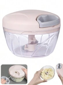 500ML manueller Fleischwolf für den Haushalt, Knoblauchzerkleinerer, Gemüseschneider, multifunktionaler Knoblauchpresse, Lebensmittelverarbeiter, Gemüseschneider, Obstpresse, manuelle Zwiebelzerkleinerung, Küchenutensilien