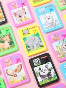 1 set Juguetes de rompecabezas de dibujos animados de animales lindos - Regalos de fiesta de cumpleaños, premios, relleno de piñata, cajita de tesoros (colores aleatorios)