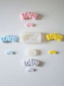 爱心硅胶模具，手工蜡烛DIY制作模具，蜡烛装饰小配件硅胶模具，手工滴胶硅胶模具，手工树脂硅胶模具，香薰石膏制作模具，适用于手工礼品制作，脱模方便。注：出售模具 - 白色 - 查看 4