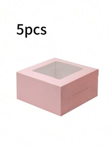 2pcs/5pcs Large Size Pink Cake Box With Transparent Display Window, Large Size Baking Paper Box, Birthday Cake Box, Bread Box, Pastry Box, Suitable For Wedding, Birthday, Party, Valentine Day Gift Packaging"}, {"Original_sentence": " - Paper - View 9