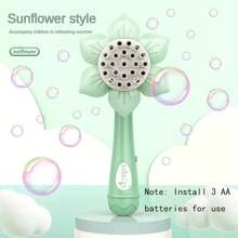 1入組太陽花泡泡機23孔手持電動泡泡棒電動太陽花泡泡槍手持泡泡機可愛有趣的造型彩色氣泡陪伴你穿過色彩繽紛的夏天，彷彿進入夢幻泡泡海洋，是一份完美的生日禮物（隨機顏色，不含電池和泡泡液） - 彩色 - 查看 4