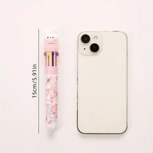 2入組可愛粉色兔子壓力圓珠筆，隨機設計，書寫順暢，適用於學生和辦公室使用，返校用品和學生禮物 - 粉色 - 查看 2