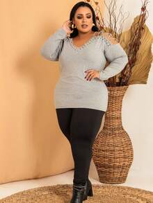 Plus Size Tank Tops & Camis - Xám - Xem 4