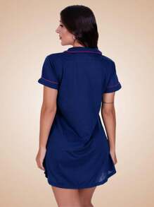 Women Lounge Dresses - 藏蓝色 - 查看 3