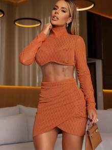 Women Two-Piece Outfits - Rỉ Nâu - Xem 3