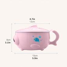 Dễ thương Hình con cá Bát - PP Chất liệu + Thép không gỉ - Thích hợp Đối với 1-8 Tuổi Trẻ em , Vật dụng trong nhà Chống rơi Bữa ăn Hộp , Em bé Món ăn Phần bổ sung Bát , Độc lập Ăn Đồ dao - Hồng - Xem 2