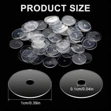 50Pcs Clear Disc Pads To Stabilize Earrings, Plastic Discs For Earring Backs And Jewelry Crafts - Clear - View 3