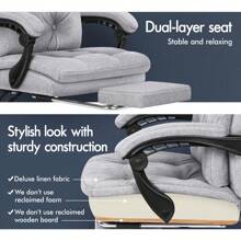 Home Office Chairs - Grey - View 4