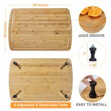 30 Inch Extra Large Bamboo Noodle Board Stove Cover, Large Charcuterie Board, Counter Space Top Covers For Electric Stoves & Sink Farmhouse Rustic Decorative Tray For Kitchen