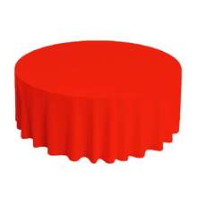 1 Pc Disposable Round Plastic White Tablecloths, 84''/213 Cm Large Table Covers, Suitable For Parties, Weddings, Christmas And Other Events - 84 Inches / 213 cm - View 12