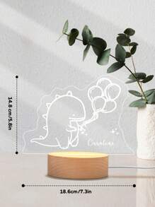 1 Stück Nachtlicht mit Wunschname, personalisiertes Nachtlicht mit Namen, personalisierte Geschenke für Tochter/Sohn, personalisierte Schlafzimmer Dekoration, kundenspezifisches Nachtlicht mit Holzsockel, graviertes Acryl-Nachtlicht, Tier-Lampe, Geburtsgeschenk, süße Tier-Nachtlampe, Zimmer Dekor Lampe, bestes Geschenk für Mama am Muttertag, Muttertagsgeschenk, Vatertagsgeschenk, Geburtstagsgeschenk, bestes Geschenk für sie/ihn, Geschenk für Mama/Papa