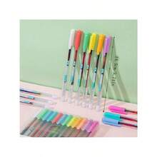 6支装可爱糖果文字记号笔凝胶笔（可更换7种颜色）文具 - 彩色 - 查看 5