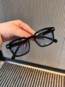1/2pcs Unisex Classic Square Glasses, Versatile Fashion Accessory, Ideal For Couples Vacation - Multicolor - View 10