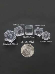 30/10pcs Clear Acrylic Fake Ice Cubes Decorative Ice Blocks 14mm - 14MM - View 6