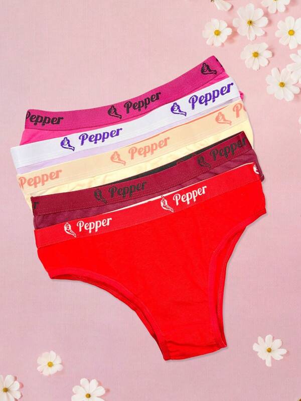Kit c/5 calcinhas de ALGODÃO tanga com cós Lisa