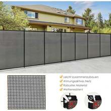 Pool Fence Childproof, Protective Fence Garden, Fence Privacy Screen Foldable, Pond Fence For Pool Swimming Pool, 360 X 125 Cm, Black