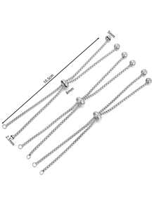 3 stks/pak roestvrijstalen armbandverlengingsketting van verschillende maten voor doe-het-zelf sieraden maken