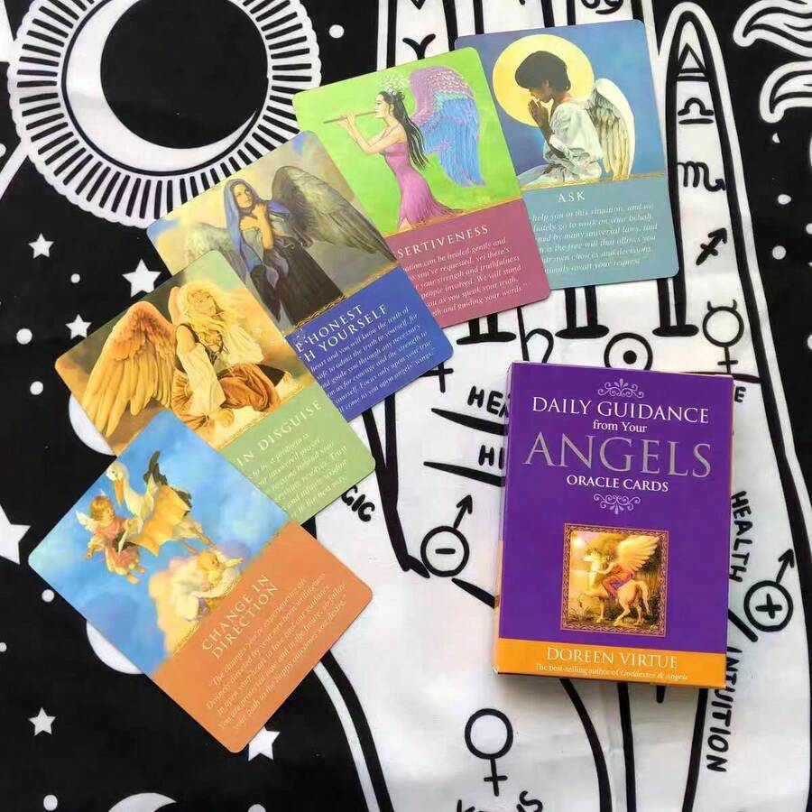 1套天使指引卡牌遊戲，10.5*7.5公分 - 彩色 - 查看 1