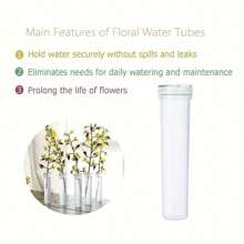 5/20/50pcs Flower Water Tubes 2.8 Inch Plastic Water Tubes For Flowers Floral Vials With Caps For Decoration Flower Arrangement Gifts Birthday Graduation Home Decor Vase Room Decor Flower Vase Glass Vase