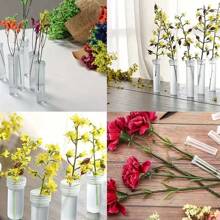 5/20/50pcs Flower Water Tubes 2.8 Inch Plastic Water Tubes For Flowers Floral Vials With Caps For Decoration Flower Arrangement Gifts Birthday Graduation Home Decor Vase Room Decor Flower Vase Glass Vase
