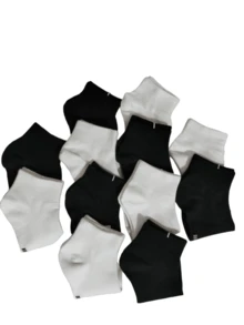 Paquete De 12 Pares De Calcetines Para Caballero En Color Blanco Y Negro El Color Se Envía Al A Azar - Multicolor - Ver 3