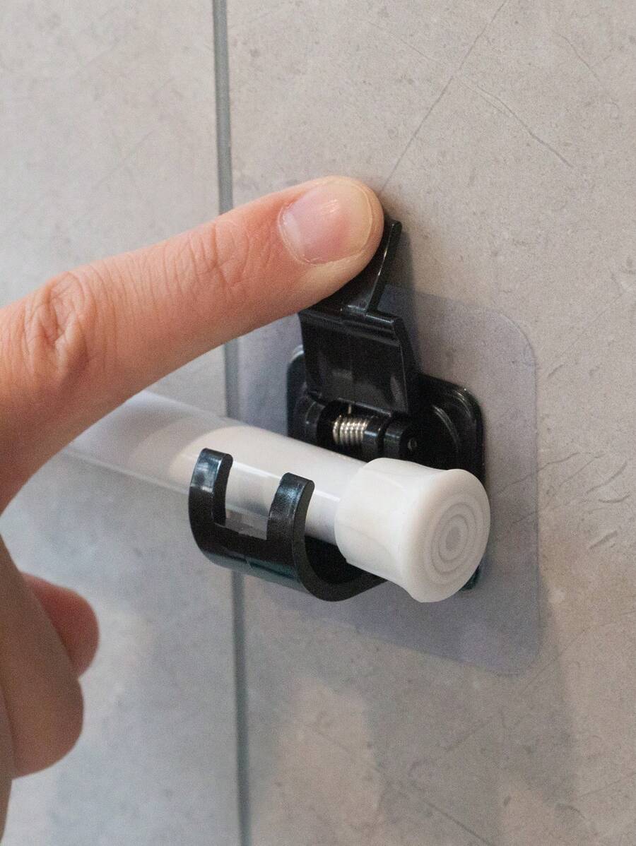 2 thanh treo rèm không cần đục lỗ trang trí phòng tắm gia đình - màu đen - Xem 1